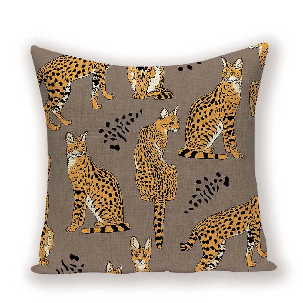 Scandinavian Animal Throw Pillow Cover