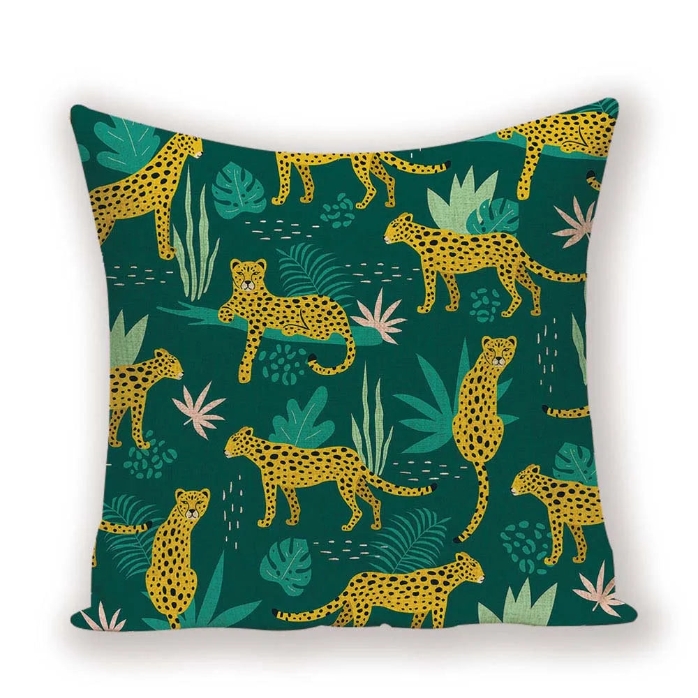 Scandinavian Animal Throw Pillow Cover