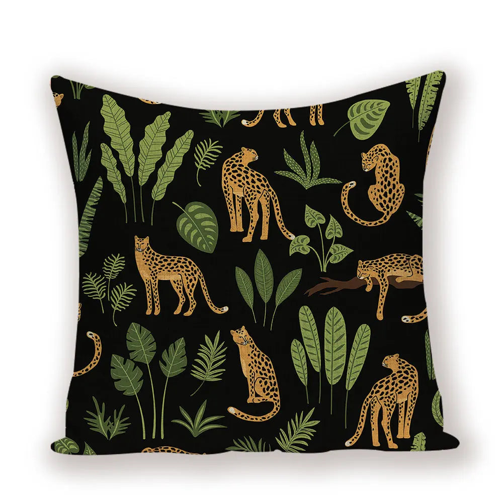 Scandinavian Animal Throw Pillow Cover