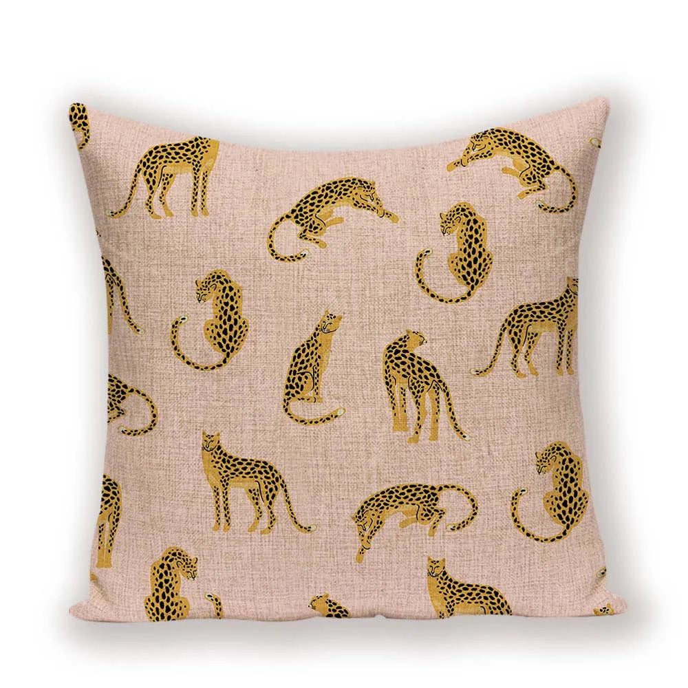 Scandinavian Animal Throw Pillow Cover