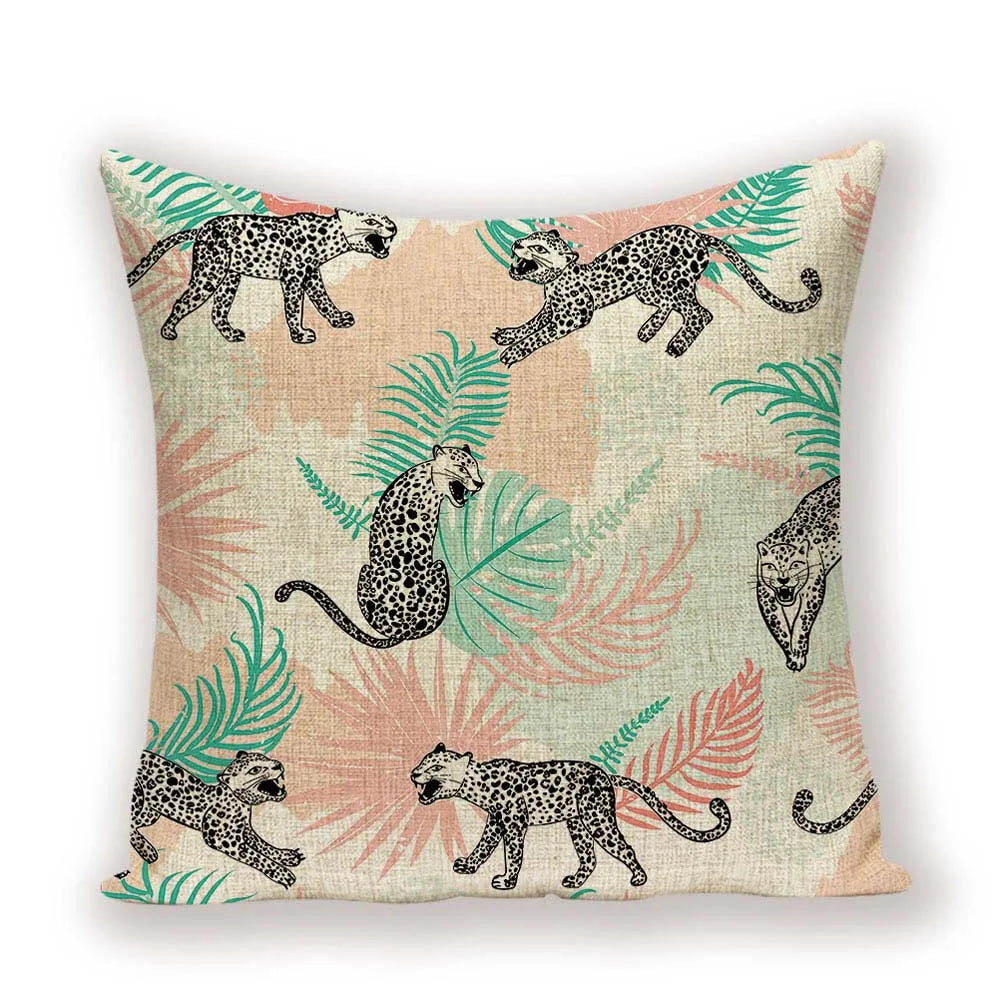 Scandinavian Animal Throw Pillow Cover