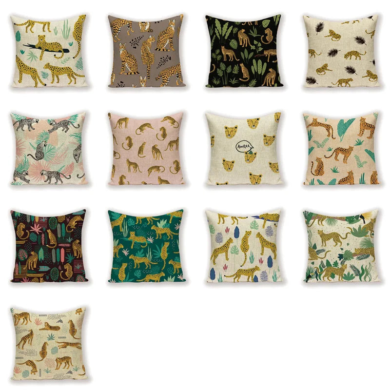 Scandinavian Animal Throw Pillow Cover