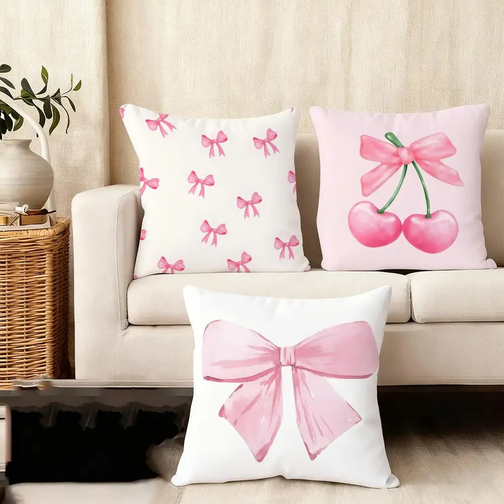 Cherry Blossom Bow Cushion Cover