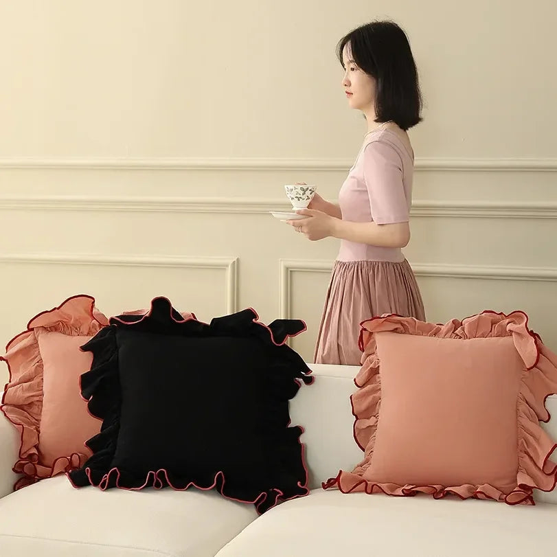 Ruffle Edge Cushion Cover