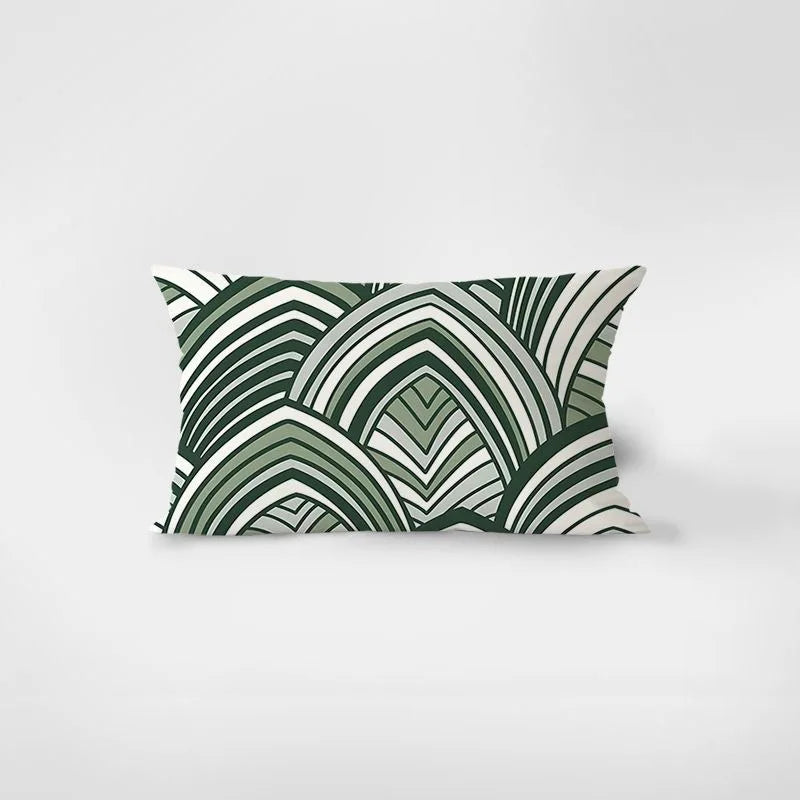 Monstera Leaf Lumbar Pillow Cover