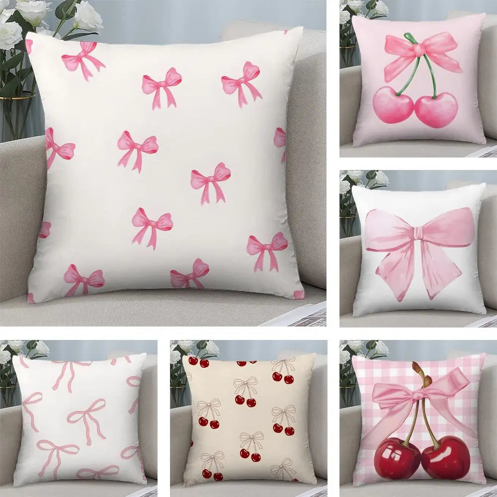 Cherry Blossom Bow Cushion Cover