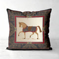 Equestrian Horse Print Pillow Cover