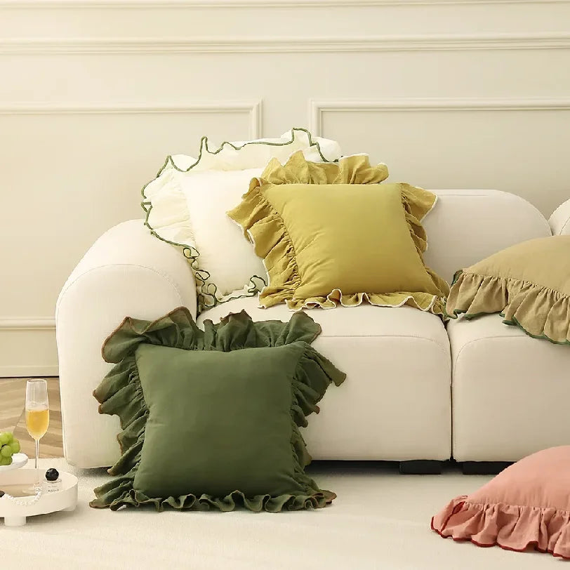 Ruffle Edge Cushion Cover