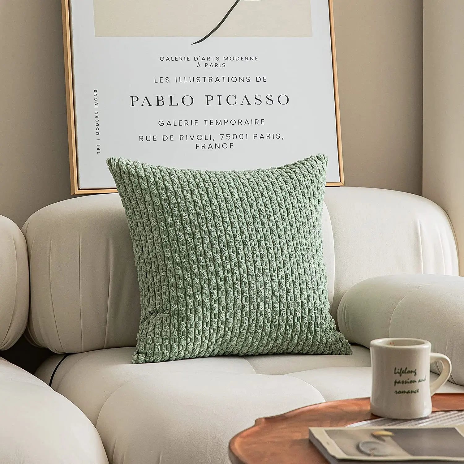 Boho Textured Throw Pillow Cover