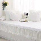 White Lace Princess Throw Pillow