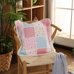 Patchwork Floral Throw Pillow