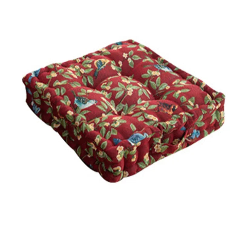 Vintage Pleated Seat Cushion Pouf