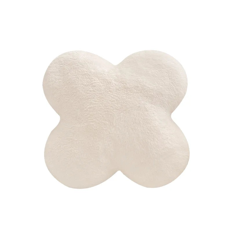 Four-Leaf Clover Faux Fur Cushion