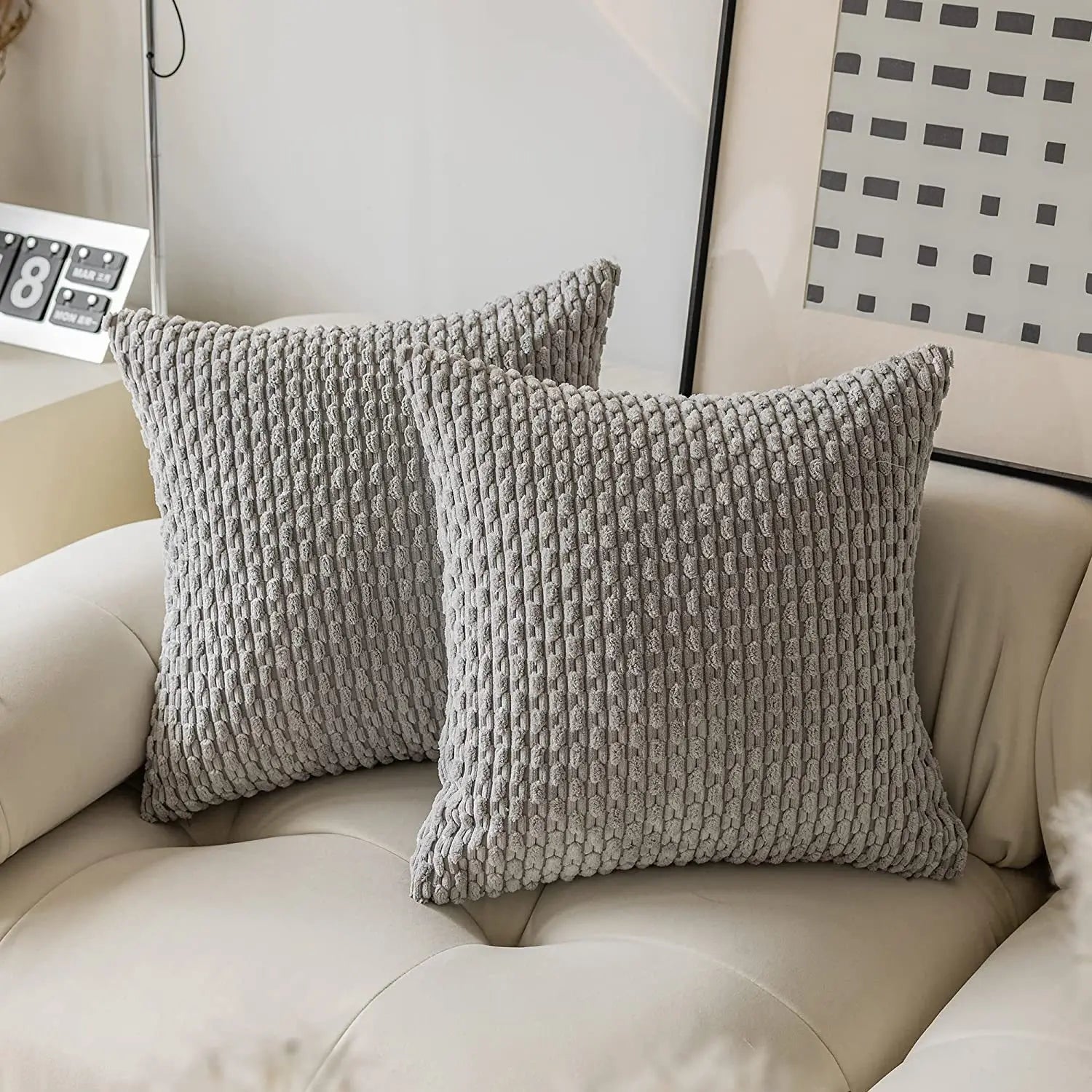 Boho Textured Throw Pillow Cover