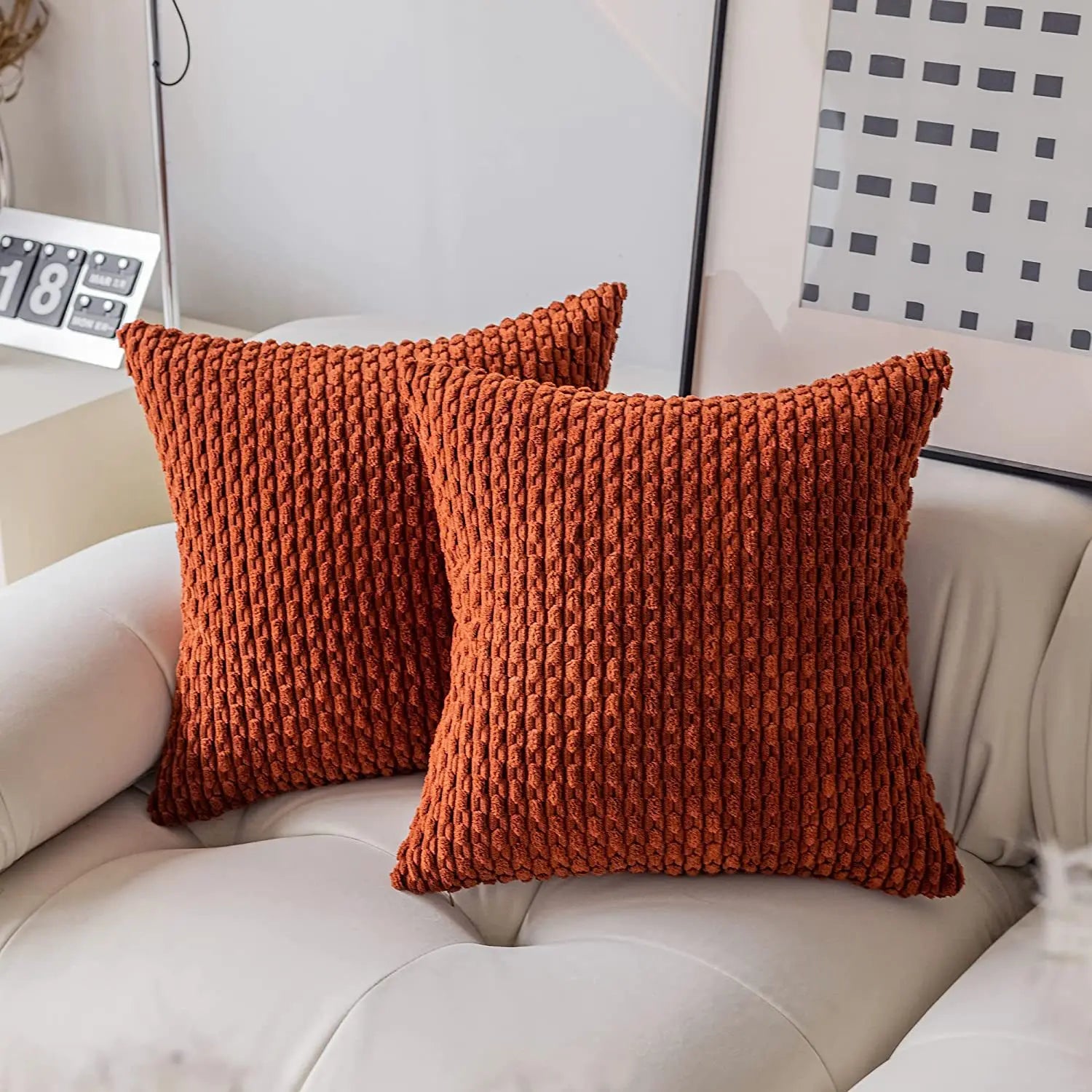 Boho Textured Throw Pillow Cover