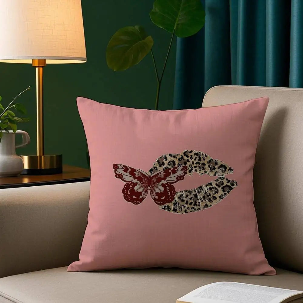 Leopard & 8-Ball Pillow Cover