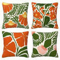 Boho Floral Leaf Pillow Cover