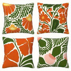 Boho Floral Leaf Pillow Cover