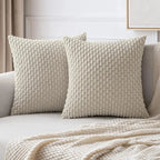 Boho Textured Throw Pillow Cover