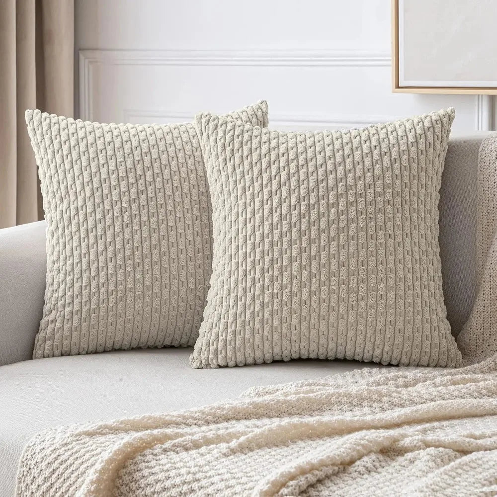 Boho Textured Throw Pillow Cover