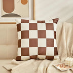 Checkerboard Plush Pillow Cover