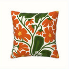 Boho Floral Leaf Pillow Cover