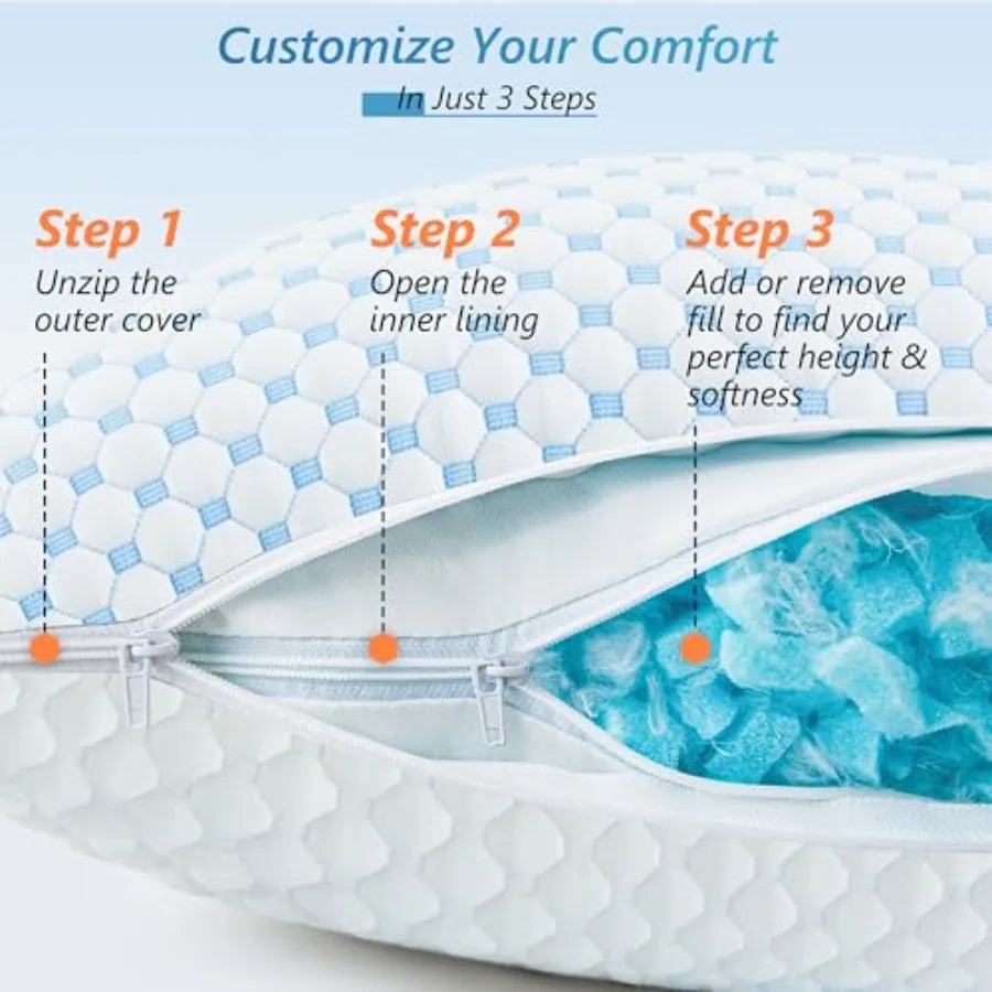 Cooling Gel Memory Foam Pillows — Set of 2