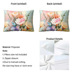 Monstera Leaf Lumbar Pillow Cover
