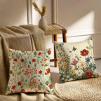 Romantic Floral Throw Pillow Cover
