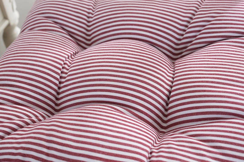Thick Tufted Ticking Stripe Floor Cushion