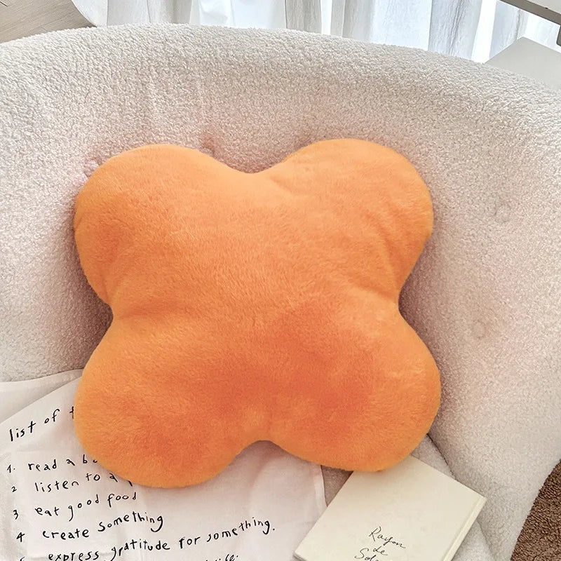 Four-Leaf Clover Faux Fur Cushion