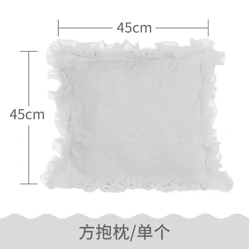 White Lace Princess Throw Pillow