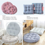 Thick Tufted Ticking Stripe Floor Cushion
