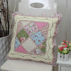 Patchwork Floral Throw Pillow