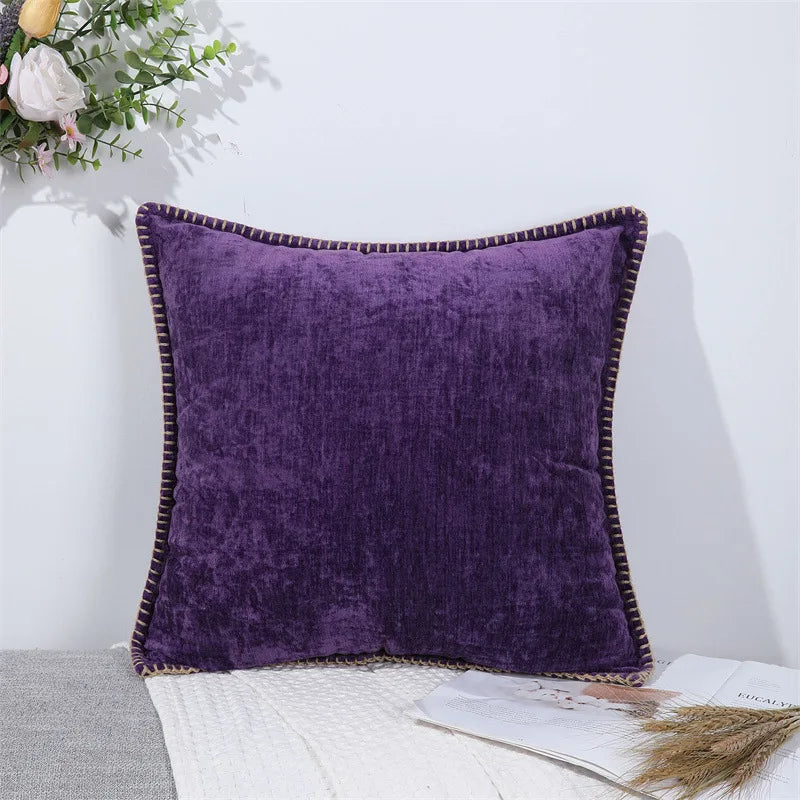 Chenille Solid Pillow Cover