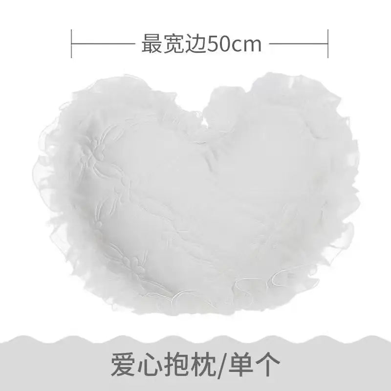 White Lace Princess Throw Pillow
