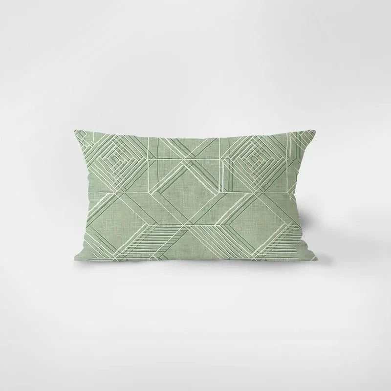 Monstera Leaf Lumbar Pillow Cover