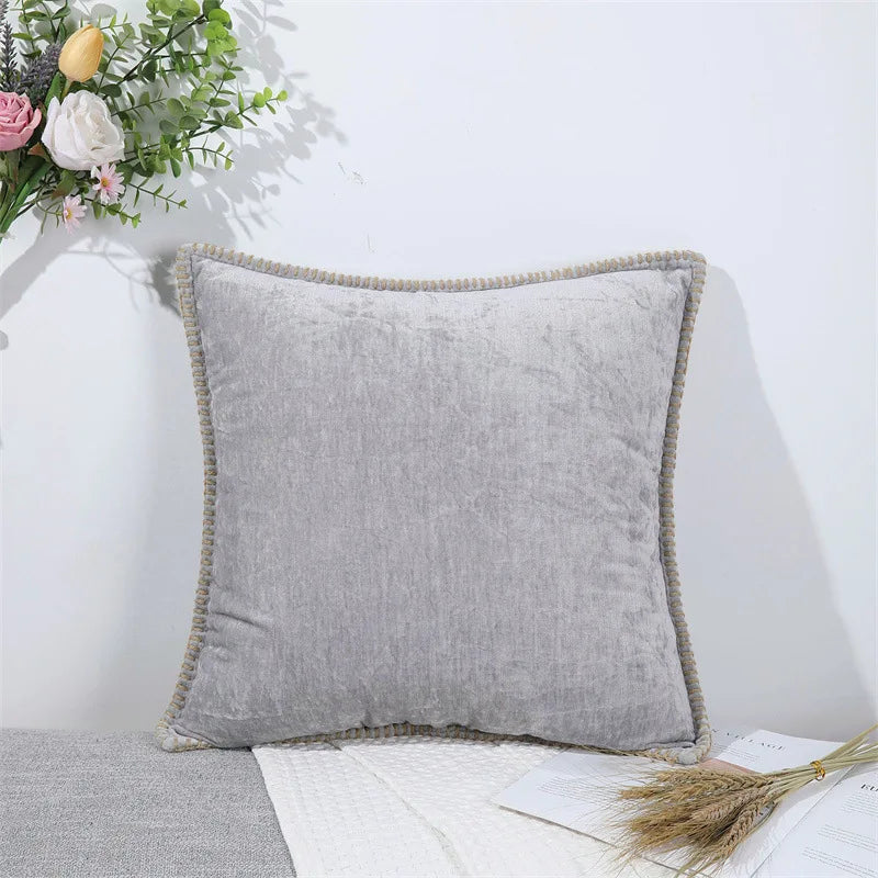 Chenille Solid Pillow Cover
