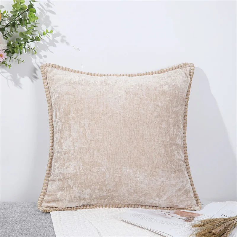 Chenille Solid Pillow Cover