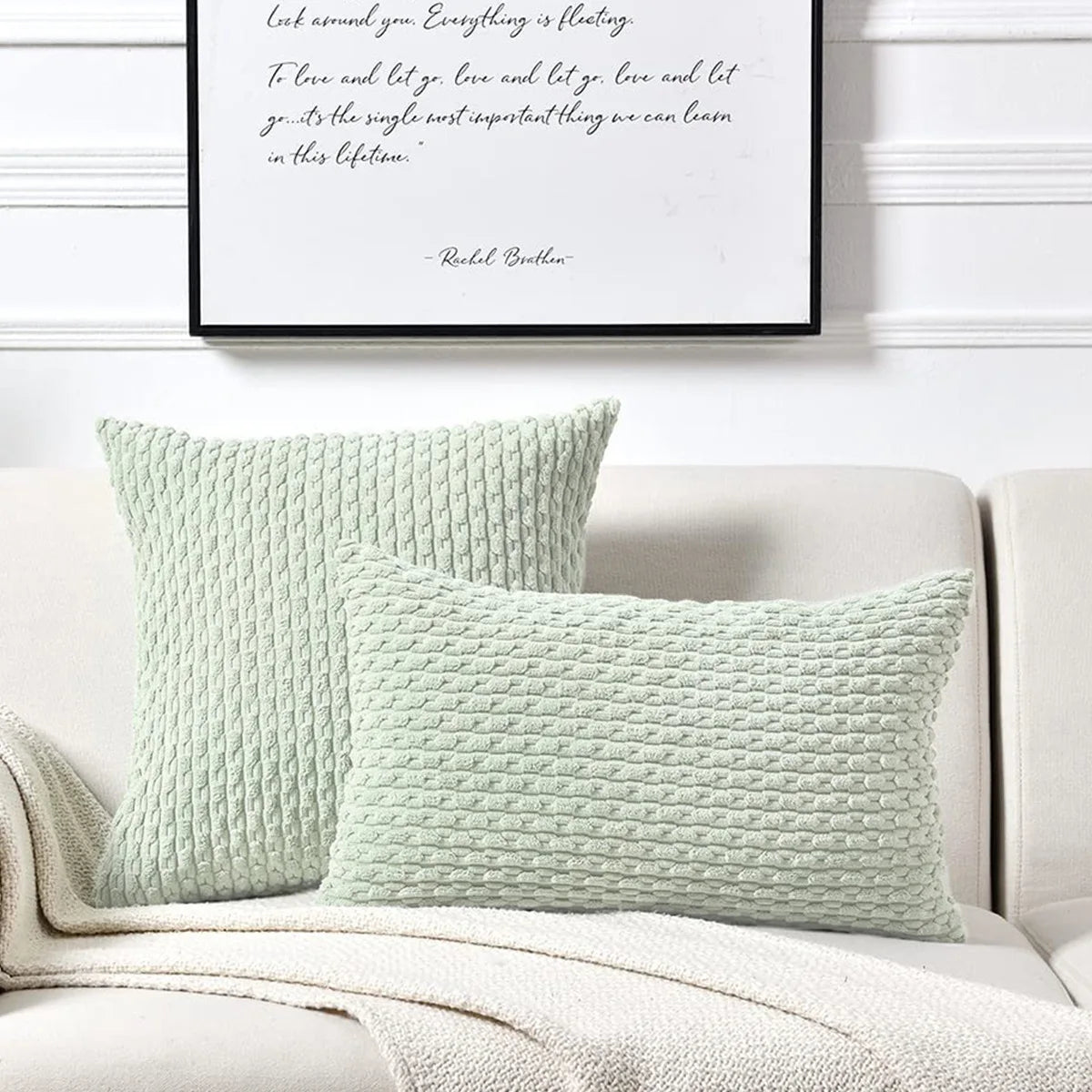Boho Textured Throw Pillow Cover