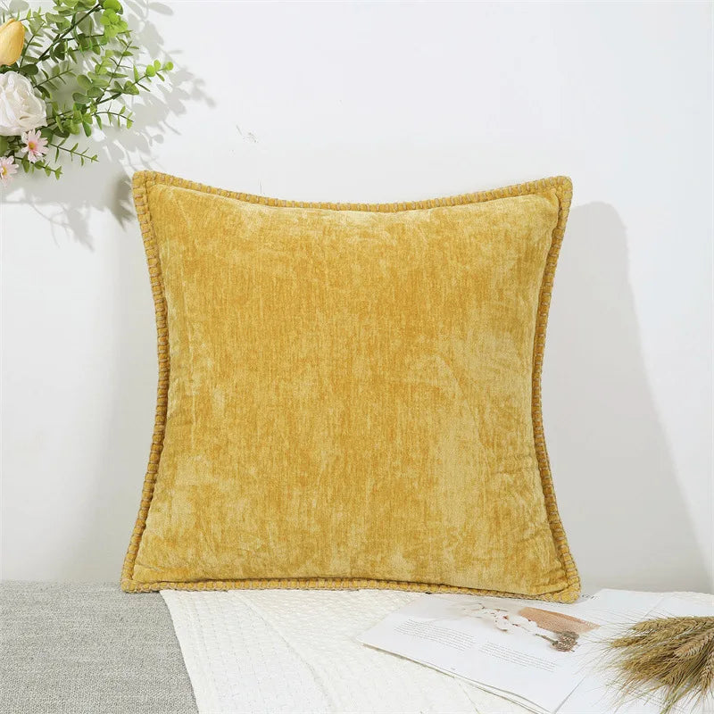 Chenille Solid Pillow Cover