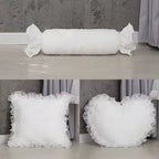 White Lace Princess Throw Pillow