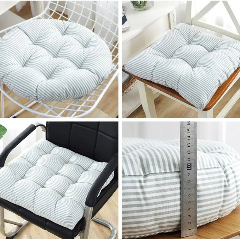 Thick Tufted Ticking Stripe Floor Cushion