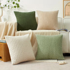 Boho Textured Throw Pillow Cover