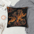 Tiger &amp; Snake Tattoo Art Pillow Cover