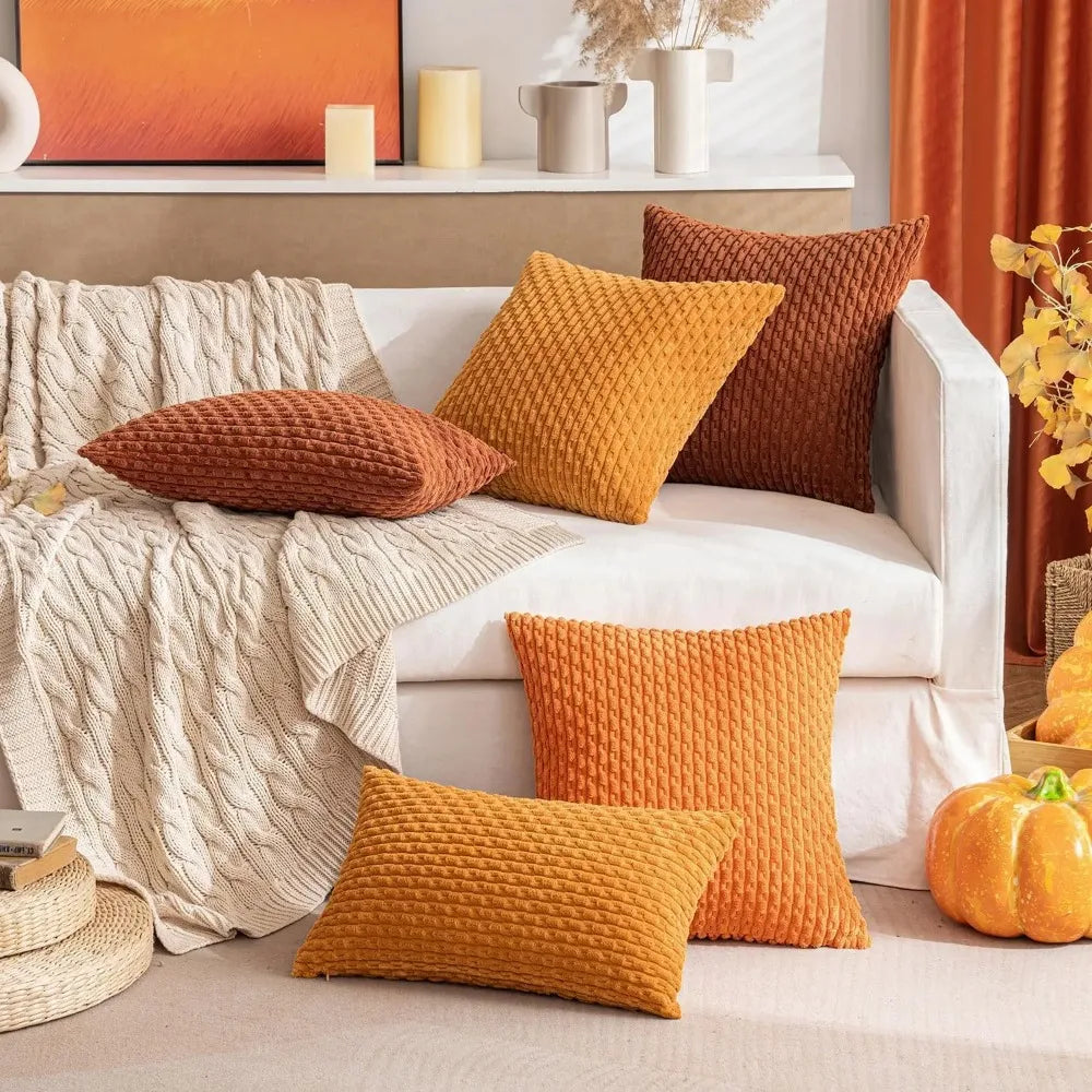 Boho Textured Throw Pillow Cover