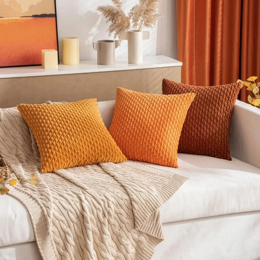 Boho Textured Throw Pillow Cover
