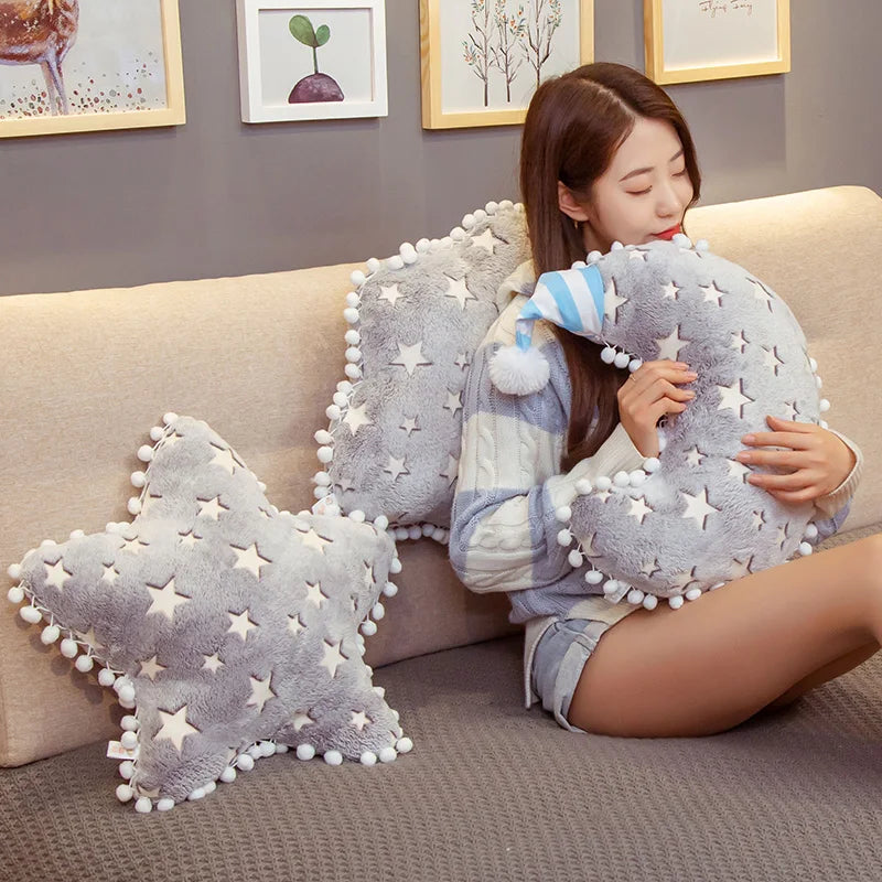 Plush Cloud, Moon &amp; Star Cushion
