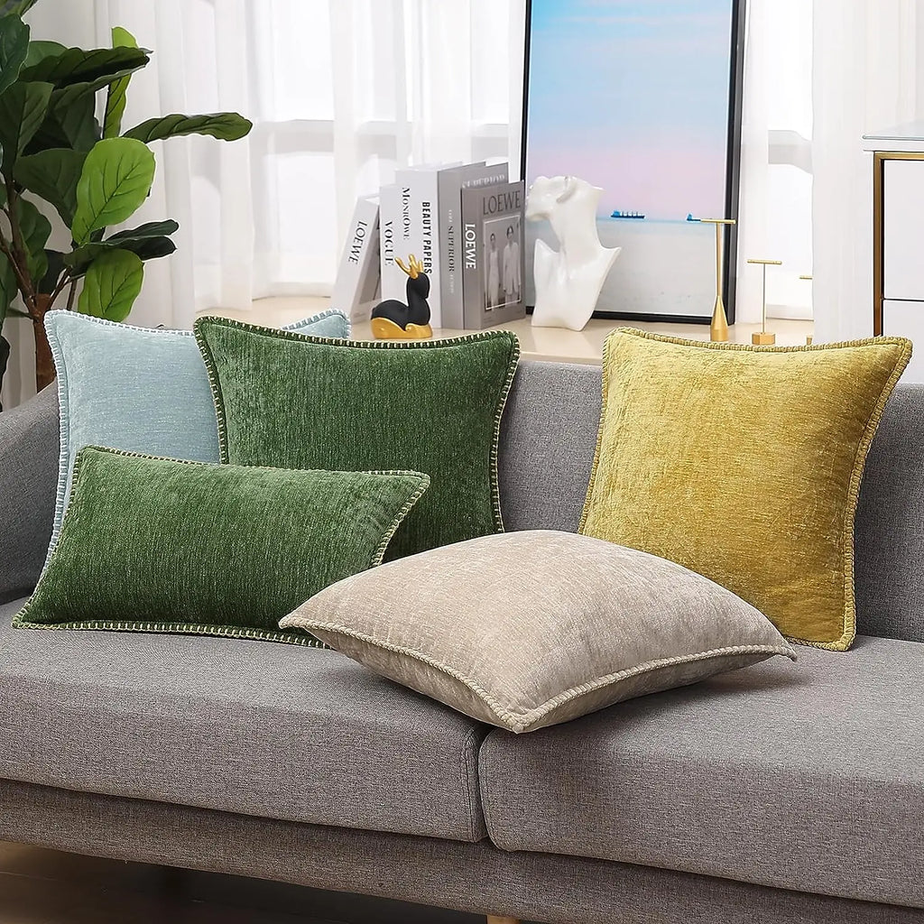 Chenille Solid Pillow Cover