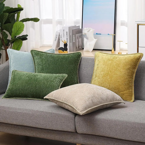 Chenille Solid Pillow Cover